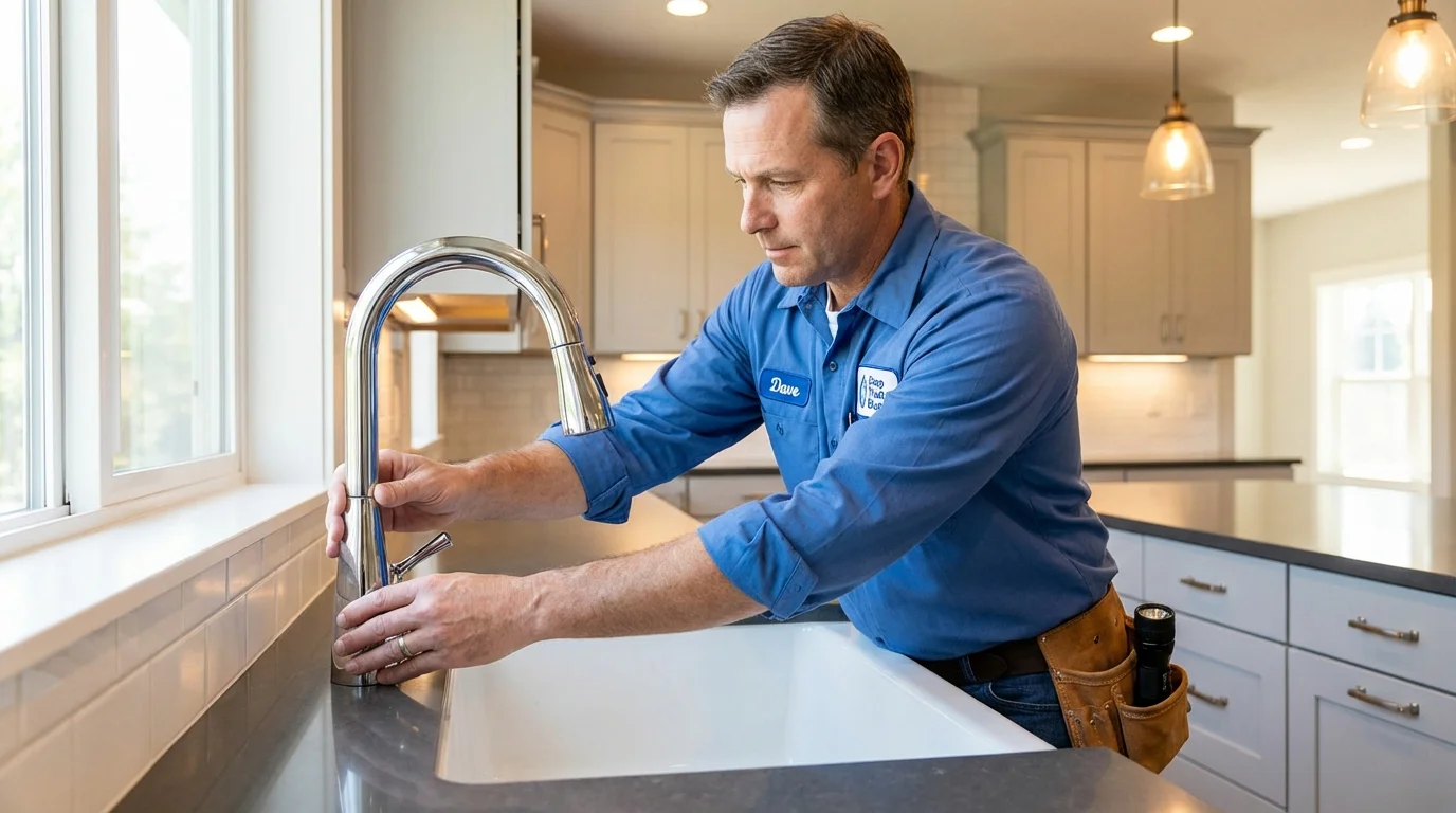 Kitchen faucet installation by Johns Plumbing LLC in Inwood