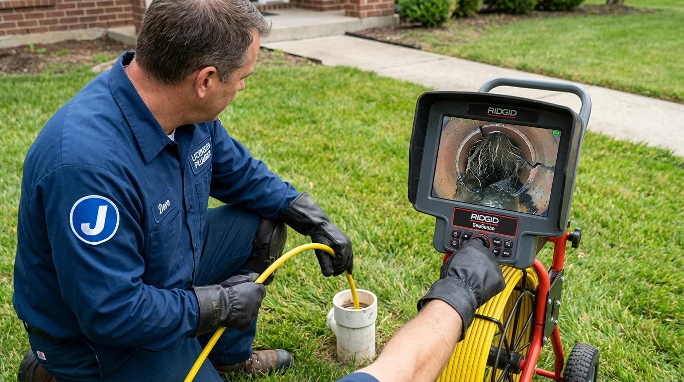 Sewer camera inspection being performed by Johns Plumbing LLC in Inwood